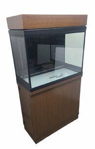 ◆人気商品◆　豪華3点　75㎝×35㎝ガラス水槽セット①　《ライトカバー・75㎝水槽・水槽台》　外部フィルター接続タイプ　ｎd