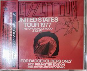 LED ZEPPELIN 「イングルウッドの閃光」 FOR BADGEHOLDERS ONLY 2024 REMASTER EDITION -3 SOURCES MATRIX RECORDING- (3CD)