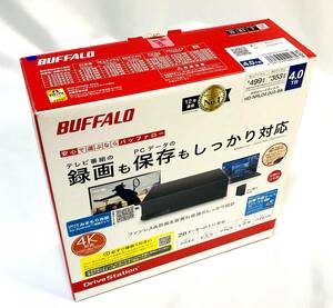 ほぼ新品・バッファロー BUFFALO HD-NRLD4.0U3-BA 4TB 外付けハードディスクドライブ スタンダードモデル JAN:4981254049075