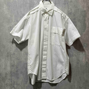 ISSEY MIYAKE white shirt 比翼半袖シャツ ホワイト SIZE M イッセイミヤケ 店舗受取可