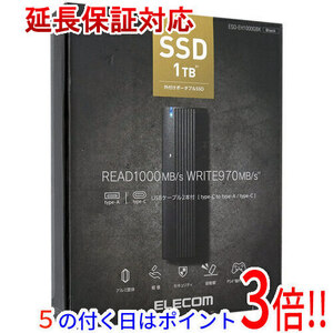 ELECOM エレコム 外付けポータブルSSD ESD-EH1000GBK ブラック 1TB [管理:1000017839]