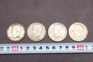 4106 古銭 コイン 4枚 硬貨 アメリカ ハーフダラー 銀貨含 silver half dollar 1964年 1971年 1776年-1976年 ケネディ 