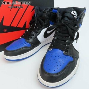 NIKE/ナイキ AIR JORDAN 1 RETRO HIGH OG ROYAL TOE/エアジョーダン1 ロイヤル トゥ 555088-041 27 /080