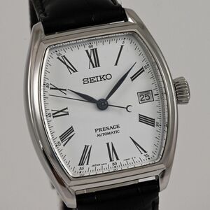 セイコープレサージュ Seiko Presage White Roman 琺瑯文字盤 Automatic Men