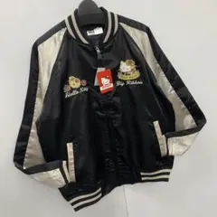 新品★男女兼用★LLサイズ★ハローキティ★正規ライセンス★スカジャン 黒 銀色