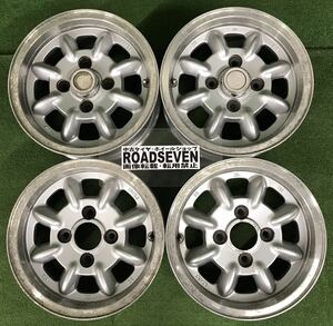 ★MINI ローバー ミニ 純正 12インチ 101.65/4H ★12×5J +35 PCD101.65mm 4穴 ハブ径:約62mm 4本Set 中古アルミ 日本製 ★送料無料