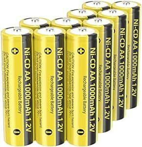 PKCELL ニカド電池 単3形 1.2V ニッカド 充電電池 NICD AA1000mAh (10本組