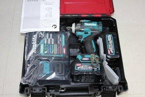 未使用品 マキタ　充電式インパクトレンチ　ＴW004GRDX ブルー バッテリー×2 充電器　makita　