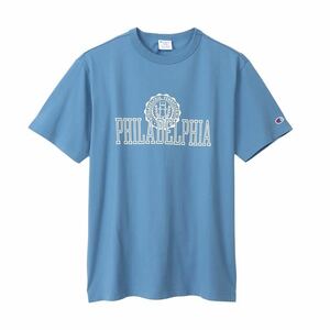 【新品未使用】Champion/チャンピオン ウィンザーブルー ラバープリントTシャツ XLサイズ