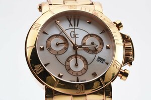 ゲス コレクション クロノグラフ デイト ゴールド クォーツ メンズ 腕時計 GUESS