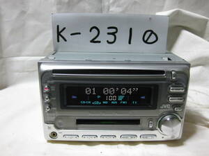 K-2310　JVC　ビクター　KW-MC33-S　MDLP　フロント AUX　2Dサイズ　CD&MDデッキ　故障品