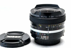 Nikon ニコン 純正NIKKOR 16mm MF 単焦点 高級魚眼レンズ1:3.5（Ai） 超希少・作動品
