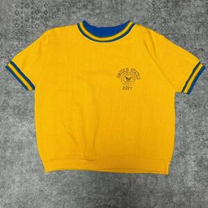 50s 60s TOWNCRAFT タウンクラフト NAVY 半袖 スウェット tシャツ トレーナー リンガー 50年代 60年代 ヴィンテージ ビンテージ vintage