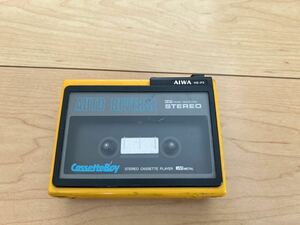 1円スタート AIWA HS-P2 イエロー Cassette Boy カセットボーイ ポータブルカセットプレーヤー 動作未確認