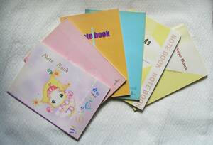 5781【送料無料】《中国製ノート》中国で購入した「A5サイズのノート」6冊　未使用品ですが、少し汚れがあります。