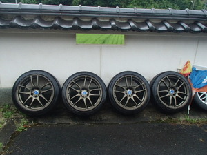 WORK エモーションCR極み19インチ8.5J+25　PCD114.3 5穴　ハンコックペンタス225/45R19 2022年製新品　4本セットがり傷なし美品