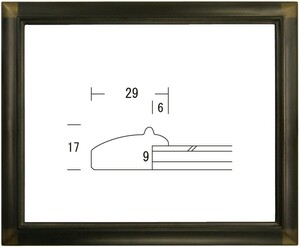 水彩用額縁 木製フレーム 月山水彩 サイズＦ6号