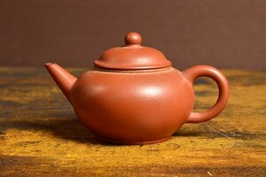荊渓南孟臣製款　朱泥急須　中国中国唐物紫砂煎茶道具