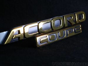 【ホンダ純正】CB7 CD7 アコードクーペ用 ゴールドエンブレム HONDA ACCORD COUPE GOLD EMBLEM 08F20-SV2-00001 未使用 現状 当時モノ レア