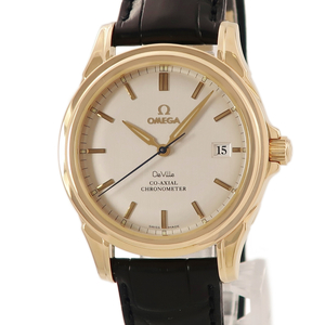 【3年保証】 オメガ デ ヴィル CO-AXIAL クロノメーター 4631.31.31 K18YG無垢 白 バー 生産終了 自動巻き メンズ 腕時計