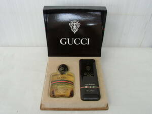 GUCCI グッチ プールオム after shave 60ml、SPRAY VOYAGE 25ml メンズ ヴィンテージグッチ 箱付 難有り