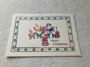 クリスマスカード:サンタ模様:「LYRIC CARD:クリスマスカード:グリーティングカード:未使用:送料　120円