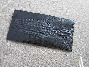 ワニ革 メンズ 財布 二つ折り財布 ブラック 未使用