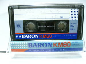 使用済み　中古　　カセットテープ　BARON　KM6　 Type1　ノーマル　60分　1本　爪あり　No550　