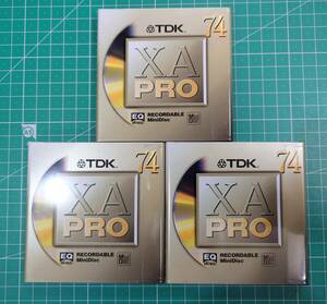 ☆新品未開封3本セット☆TDK MD XA PRO 74 MD-XAPR74 日本製 MD ミニディスク