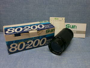 ジャンク扱い SUN MULTI-COATED ZOOM LENS 80-200 MACRO F4.5 PENTAX Kマウント用 現状渡し