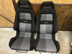 美品　RECARO グレーツートン 破れなし2脚セット！正規品・車検対応！レカロ セミバケ　保証書付き