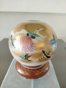 球形　置物　九谷焼　鳳凰　瑞鳥　陶器　飾り物　陶芸　美術品　とっても綺麗　未使用品に近い