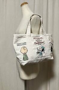 PEANUTS SNOOPY ピーナッツ スヌーピー ROOTOTE ルートート トートバッグ/かばん 刺繍入り 中古品