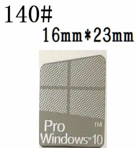 140# 【windows10 pro 金属銀 】エンブレムシール　■16*23㎜■ 条件付き送料無料