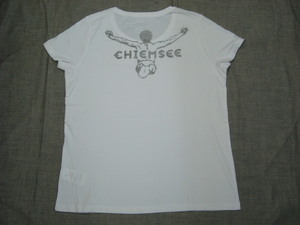 新品CHIEMSEE(キムジー)レディースTシャツLOVE BEACH 100 WHITE(S)