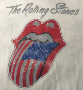 古着 ローリングストーンズ 81年アメリカンツアー 両面プリント Vネック size M 長袖Tシャツ Rolling Stones