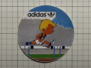【adidas】古い アディダスのステッカー： 1980~1990年代 フランス ビンテージ 陸上 スポーツ スニーカー +Fa