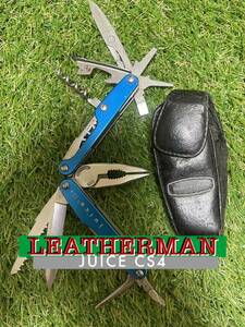 LEATHERMAN JUICE CS4 Blue専用レザーシース付　レザーマン マルチツール マルチプライヤー ツールナイフ