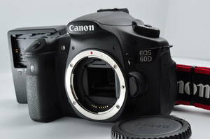 【極上美品】Canon キャノン EOS 60D デジタル 一眼レフカメラ シャッター数2,896 ストラップ 充電器付き #0199
