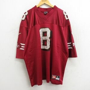 XL/古着 ナイキ NIKE 半袖 ビンテージ フットボール Tシャツ メンズ 90s NFL サンフランシスコフォーティーナイナーズ 49ers スティー