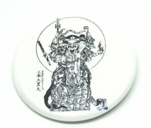 三面大黒天　葛飾北斎　缶バッジ　北斎漫画　七福神　開運　グッズ