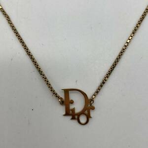 Christian Dior クリスチャン ディオール ネックレス ゴールド ロゴ アクセサリー P1519