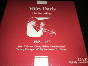 新品 13CD マイルス・デイヴィス コンプリート ライヴ 1948 57 パーカー コルトレーン マクリーン Miles Davis Complete Live Recordings