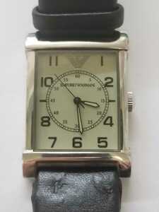 EMPORIO ARMANI エンポリオ アルマーニ AR-0211 腕時計 時計 本革 レザー USED
