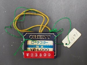 オリエント ORIENT 防水 ローテスター オールド クォーツ 腕時計用 新品販売時 展示タグ プラタグ Cal: 94540-945505