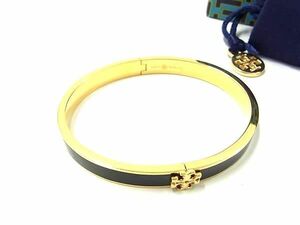 1円 ■新品同様■ TORY BURCH トリーバーチ ブレスレット アクセサリー レディース ゴールド系×ブラック系 FC0784