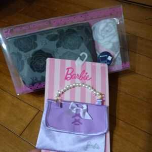 値下げ 新品 Barbie バービー ポーチ ヒロココシノ コスメポーチ&ミニタオル 3点セット 