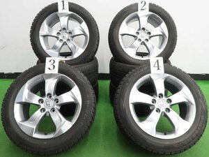 4本 ホンダ RU ヴェゼル X 純正 OP 17インチ 7J +55 5H 114.3 スタッドレス ダンロップ ウインターマックス WM02 215/55R17 ハイブリッド Z