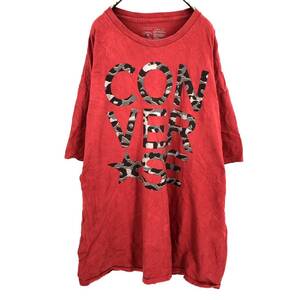 2XL Converse Tシャツ レッド ロゴ 半袖 リユース ultramto ts1200