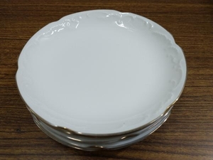 現状品 大倉陶園 銘々皿 15cm プレート 小皿 5枚セット ホワイト